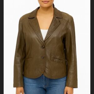 Alexander Julian buttery soft lightweight Olive jacket blazer L